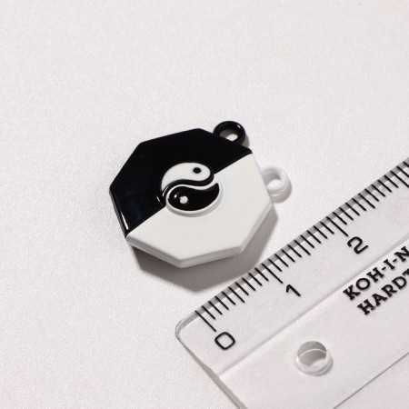Magnetic Castle "Yin-Yang" (set 2 pcs.), Black and white color-2
