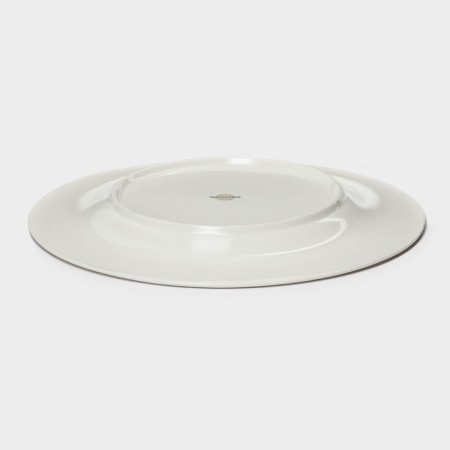 Porcelain plate lunch with a thickened edge Magistro la Perle, D = 23 cm, white color-2