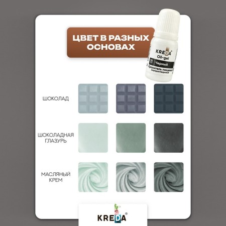 Oil-Gel Displays, fat-soluble, black, 10 ml-1