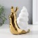 Souvenir Ceramics "Snail" gold with white 13.5x6.5x13.5 cm