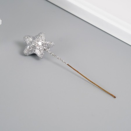 Decor for creativity "Asterisk" length 25 mm, silver-1