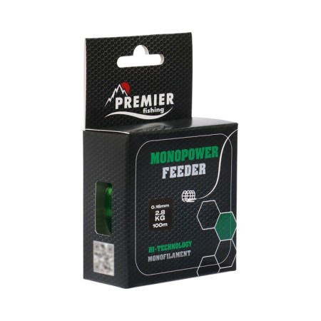 Premier Fishing Monopower Feeder, diameter 0.16 mm, test 2.8 kg, 100 m, green-2