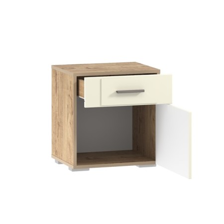 Bedside table livorno, 452x380x488, oak bunratti/software panakota MDF-1