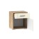 Bedside table livorno, 452x380x488, oak bunratti/software panakota MDF
