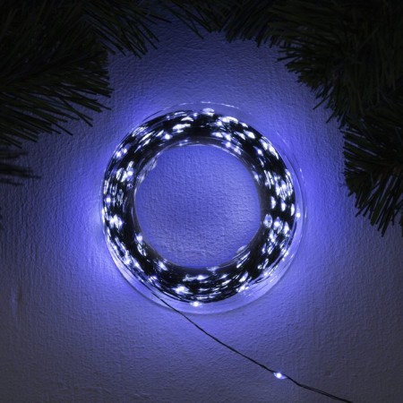 Garland “thread” 50 m dew, IP44, green thread, 500 LED, white glow, 8 modes, 31 V