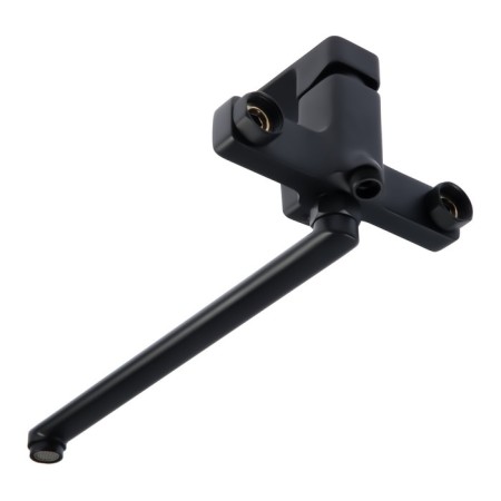 ACCOONA A71126F bath mixer, single -leaf, pour 350 mm, shower set, black-2