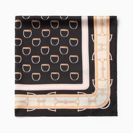 Women's scarf minku 70*70 cm, black-2