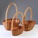 Camping set, 3 pcs, 20 × 25 × 10/30, 17 × 22 × 9/28, 12 × 18 × 7/26 cm, rattan