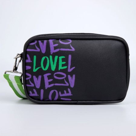 Bag Children's Love, claim. leather, on a strap, black, 18x11x6 cm-2