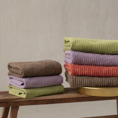 Terry towel Pasionaria "Line", 450 gr, size 30x50 cm, lilac color-2