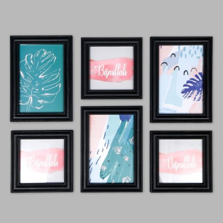 Photo frame in 6 photos 10x10, 10x15 cm "Classic" black set 6 pcs 31.5x40 cm-4