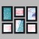 Photo frame in 6 photos 10x10, 10x15 cm "Classic" black set 6 pcs 31.5x40 cm