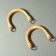 Handles for the bag are wooden, with half rings, 10.3 × 8 cm, 2 pcs, beige/gold color