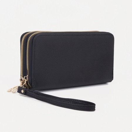 Women's wallet on lightning, black color