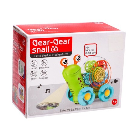 Snail "gears", light and sound, works from batteries, color mix-6