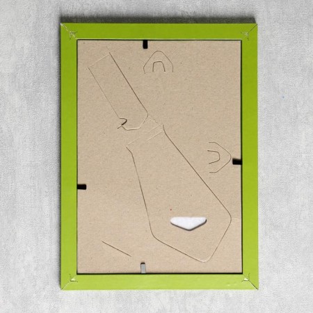Photo frame MDF 15x21 cm, No. 6, width 18 mm, thickness 12 mm, green (plastic screen)-2