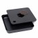 Tray for the tea ceremony, 20.5 x 20.5 x 3.5 cm, black