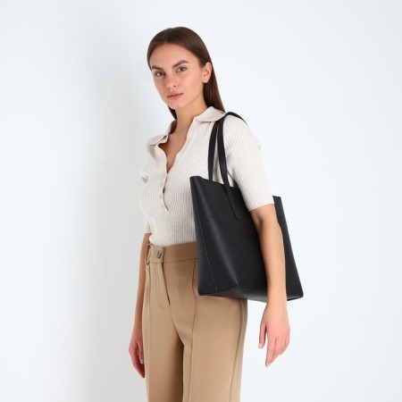 Female bag Textura, chover, large size, black color-7