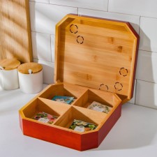 Box for storing tea bags of the share 