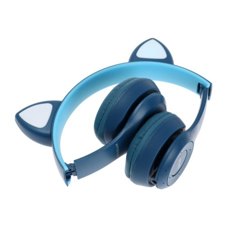 Headphones of Ergolux ElX-BTHP02-C06, wireless, overhead, microphone, 250mach, FM, blue-5