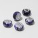 Bead "ink", white-purple color in silver