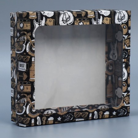 Gift box, packaging, "male", 23.5 x 20.5 x 5.5 cm-4