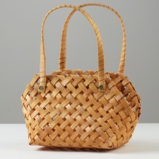 Wicker basket, 25 x 15 x 8 x 16/30 cm, sequoia