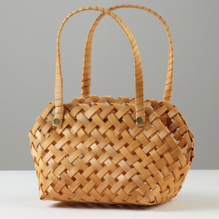 Wicker basket, 25 x 15 x 8 x 16/30 cm, sequoia