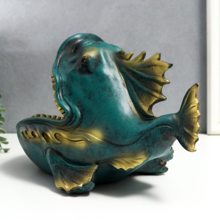 Souvenir Polystone stand "Pisne-Dragon" dark green 17x16x29 cm-4