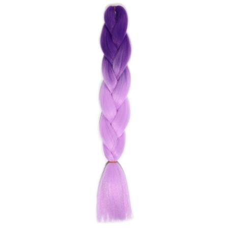 Zumba Kanecalon Two-color, corrugated, 60 cm, 100 g, color light violet/pink (#by44)