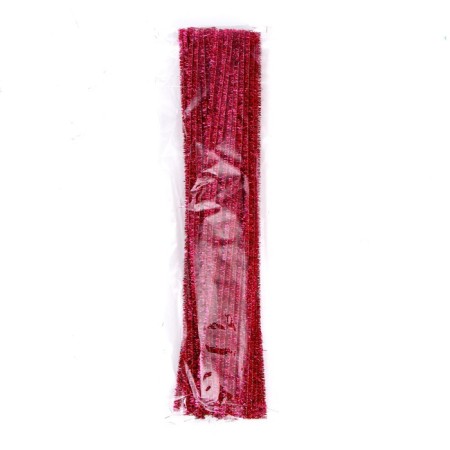 Wire with a pile for crafts "Shine", set of 50 pcs., Size 1 pc. 30 × 0.6 cm, pink color-3