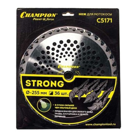 CHAMPION STRONG C5171 trimmer knife, with hard alloy teeth, 36 teeth, 255x25.4 mm 10719-1