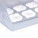 Confectionery folding box for 6 cupcakes 23.5 x 16 x 10, silver