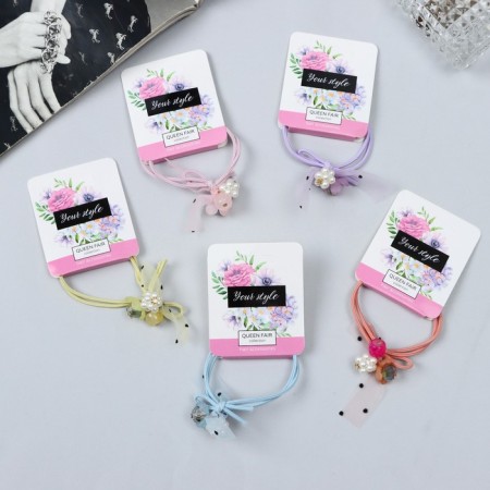Hair gum "Alice" Flower beads, 5 cm, mix-1