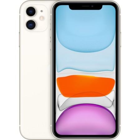 Smartphone Apple A2221 iPhone 11 128GB 4GB white monoblock 3G 4G 1SIM 6.1 "828x1792 iOS 15 12MPIX 802.1