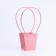 Flower bag embossed pink moisture-resistant, 12x12-8x8-12.5 cm