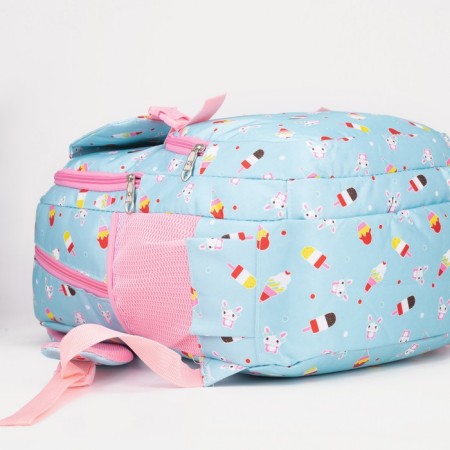 A backpack, a lightning department, 2 outer pockets, 2 side pockets, blue color-2