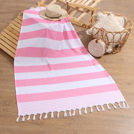 Toward beach pies, col. Pink, 100*180 cm, 100% cotton, 180g/m2