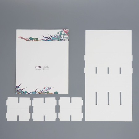 Box for 8 sweets and chocolate with cells, confectionery packaging, With Love 18 x 18 x 4 cm-6