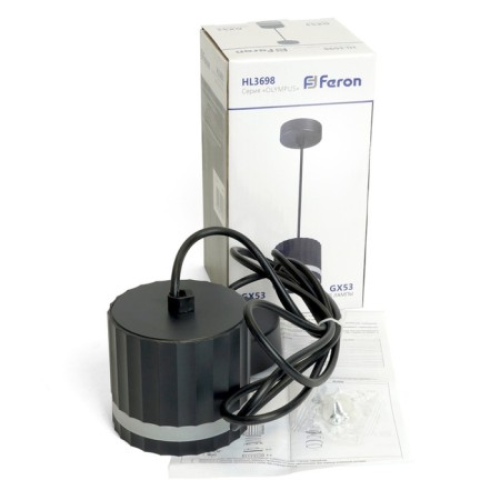 Ceiling light Feron HL3698, IP20, GX53, 12 W, 85x85x75 mm, black color-5