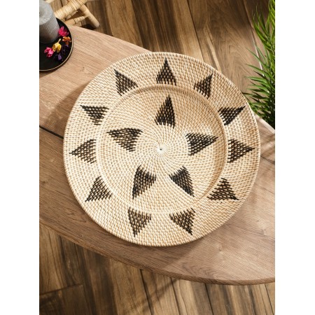 Decorative wicker rattan "Disor 3", 50x50x5 cm-2