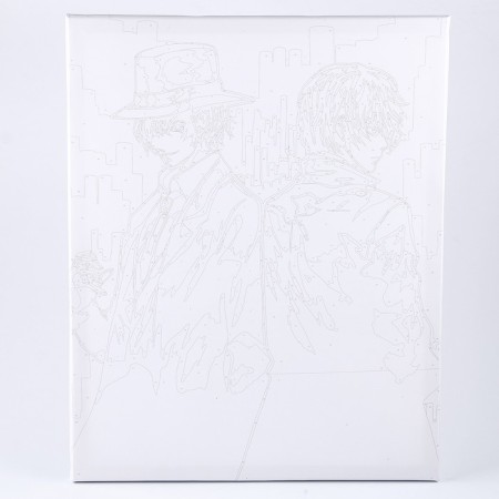 Picture on numbers on canvas with a subframe "Faithful partners", 40 x 50 cm-1