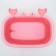 Children's folding bath with drain, "crab", 67 cm., Pink color