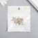 Decor for creativity metal, rhinestones "Star with flower" gold 2x2.3 cm