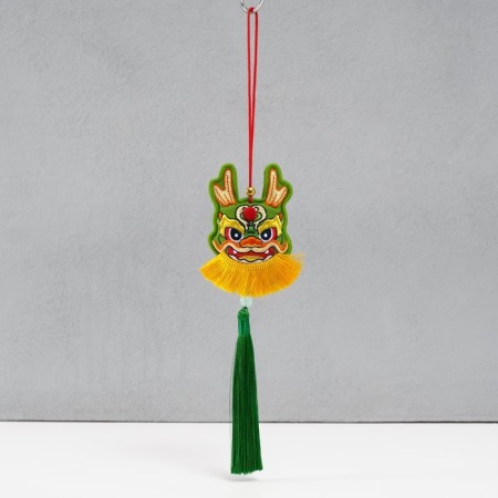 Suspension-Sasha Textile "Dragon" Green 2x7.5x24 cm