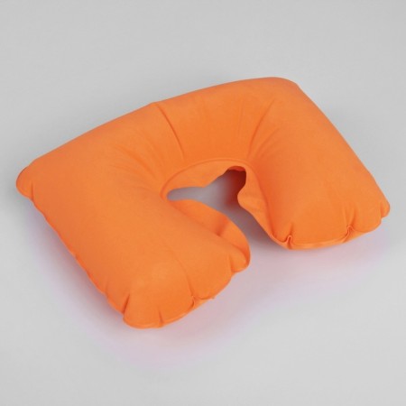 Pillow for the neck is road, inflatable, 38 × 24 cm, orange color-1