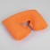 Pillow for the neck is road, inflatable, 38 × 24 cm, orange color