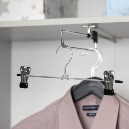 Pan for trousers and skirts with clamps, 30 × 10 cm, silver color-7