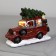 LED figure "Car with a Christmas tree", ceramics, batteries AG10x3, glow warm white