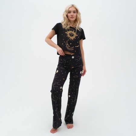 Female pajamas (T -shirt and trousers) KAFTAN Space p. 40-42, black-5